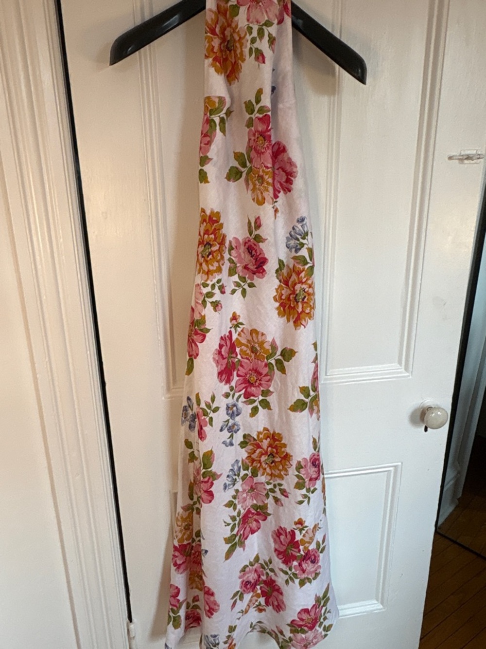 Reformation white floral linen dress